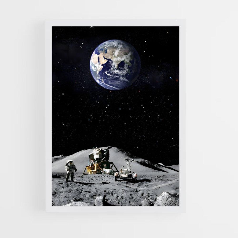 Poster L'Explorateur Lunaire – affiche Missions spatiales (vue 3)